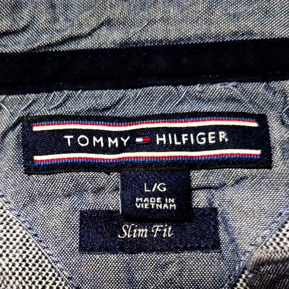 Tommy Hilfiger Light Blue Gray Knit Polo Shirt Short Sleeves New - Picture 11 of 12